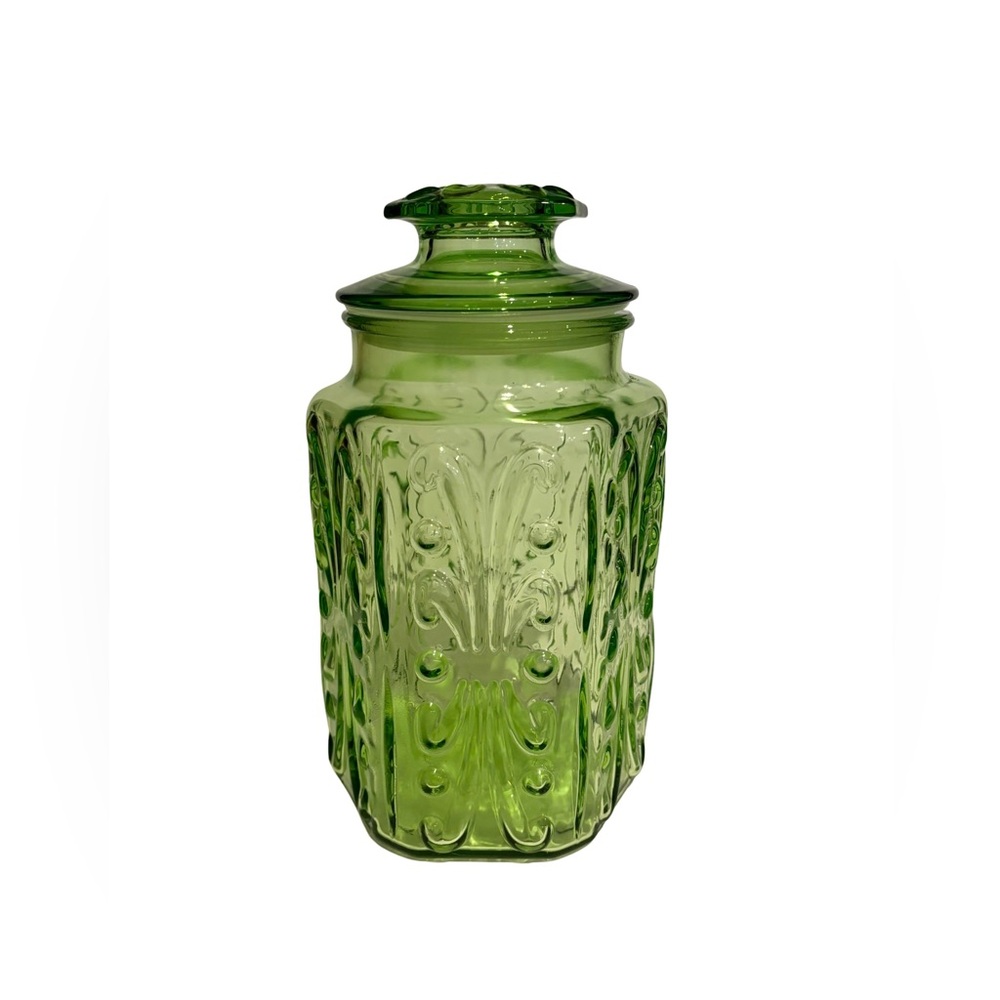 Mid Mod Le Smith Green Canister- 11”